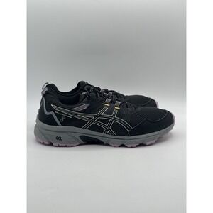Asics Womens Gel Venture 8 1012A708 Black Lace-Up Sneaker Shoes Size 10